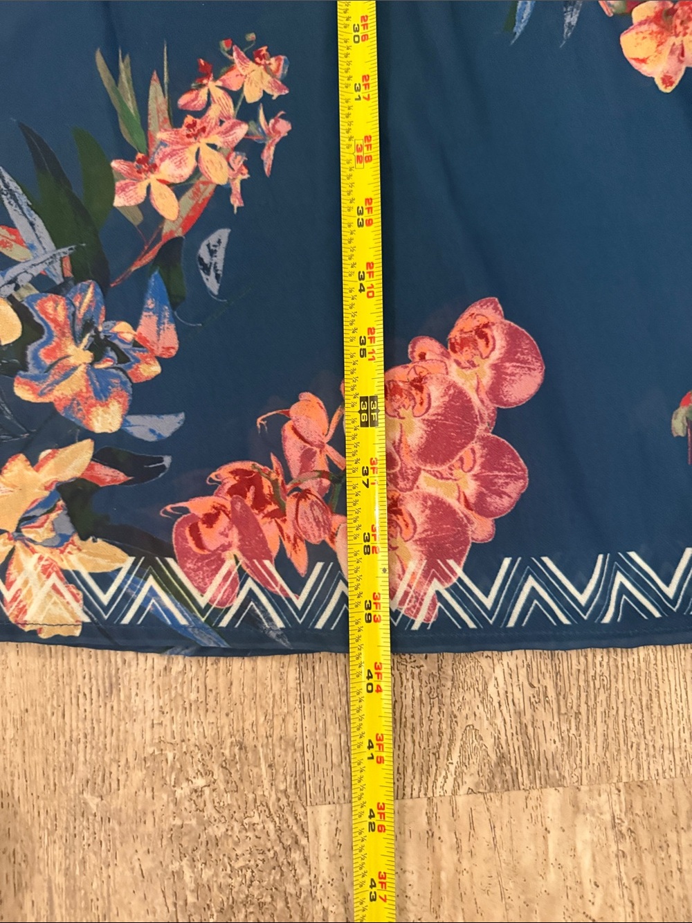 Flying Tomato Navy Floral Off-Shoulder Midi Dress - Picture 5 of 6